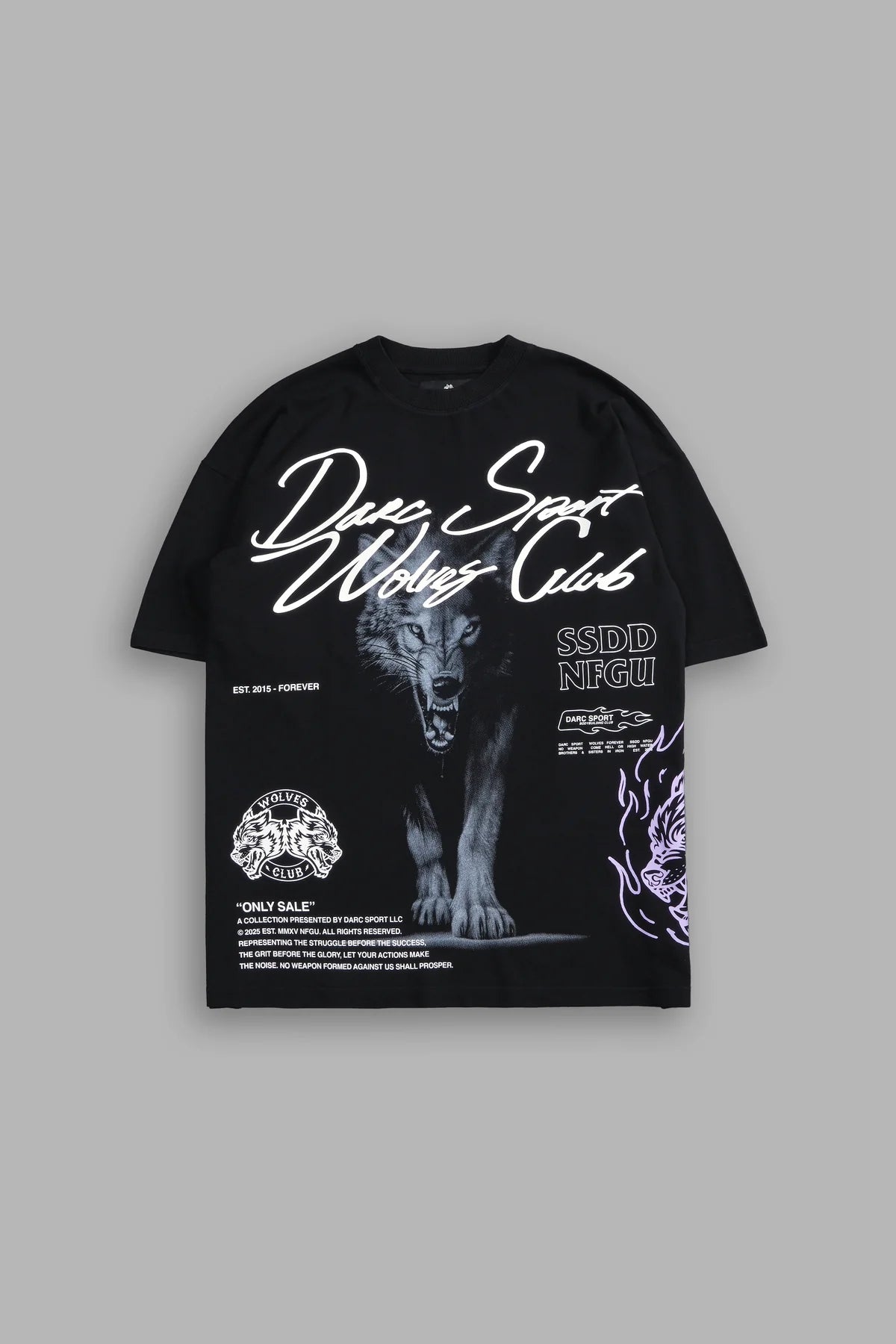 Darc Sport Wolves "Premium" Oversized Tee in Black