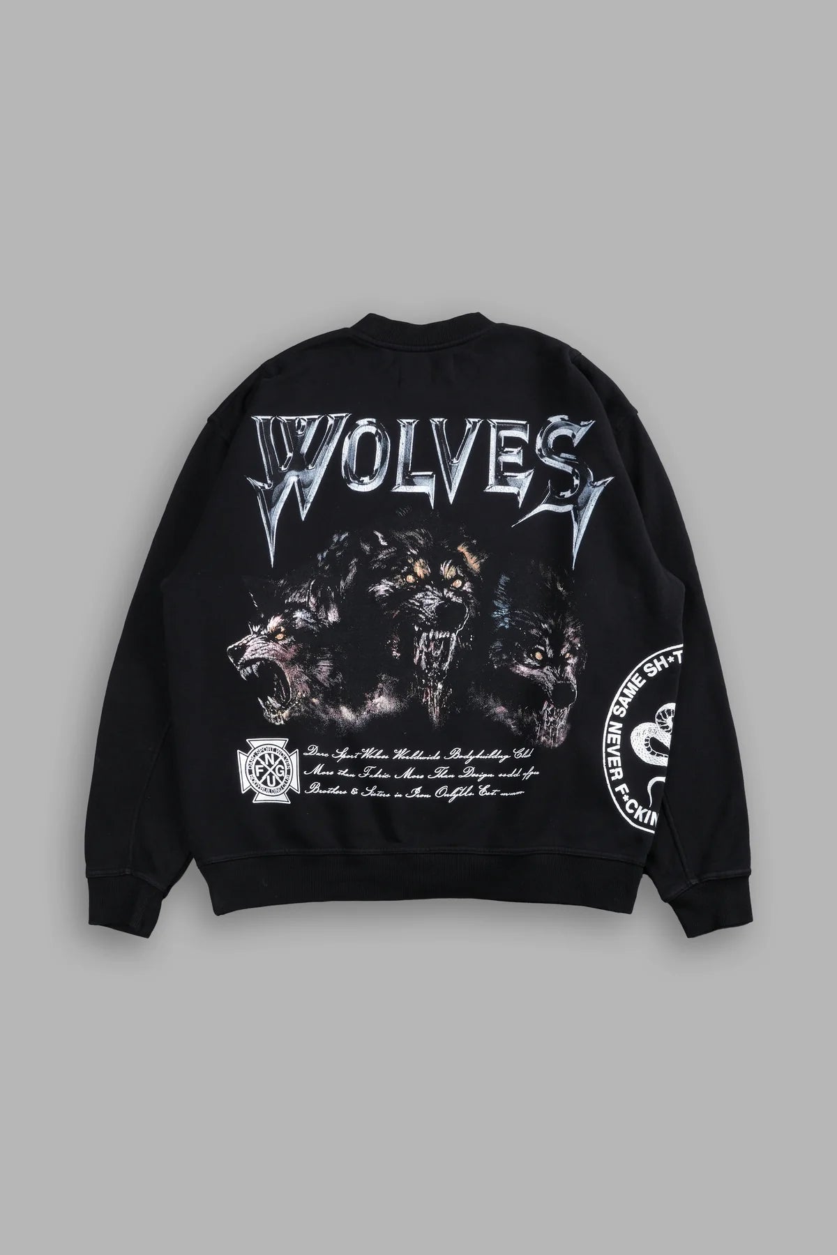 Darcsport Three Heads Cornell Crewneck in Black