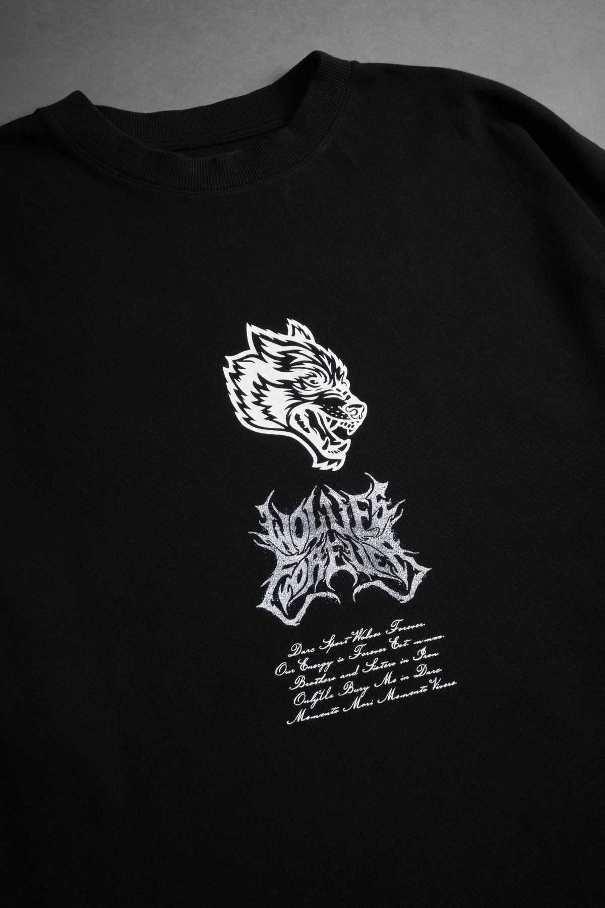 Darc Sport Wolves "Premium" Oversized Tee in Black.