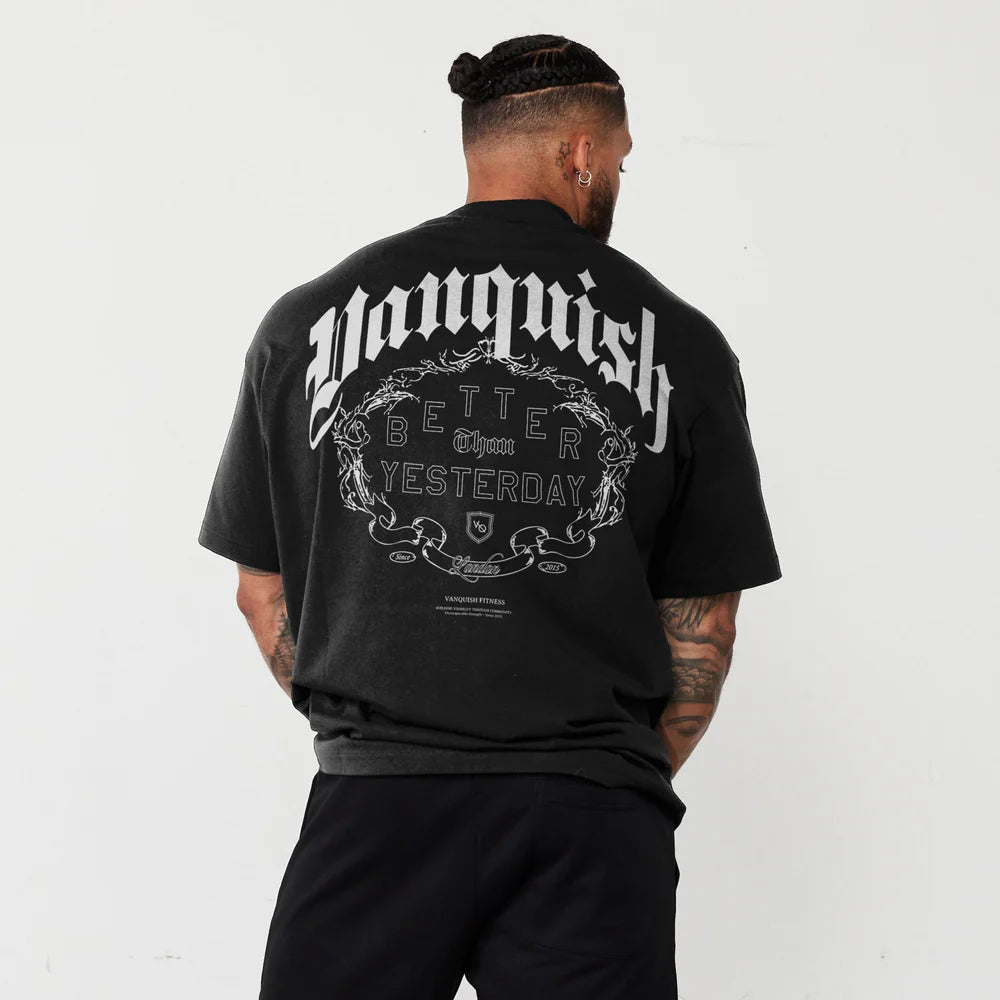 Vanquish Revolve Wreath Black Oversized T Shirt
