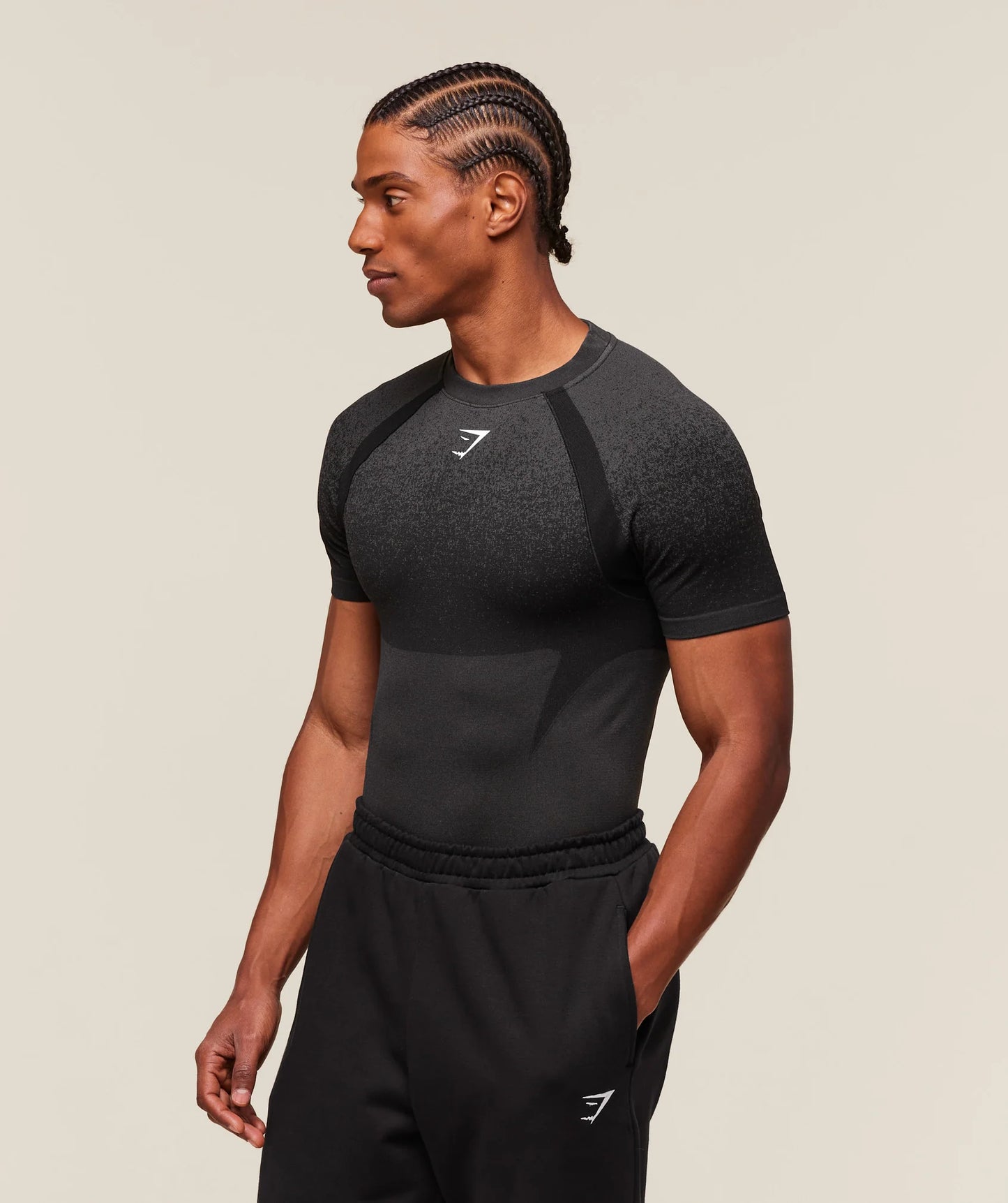 Gymshark Shadow Seamless T-shirt - Black