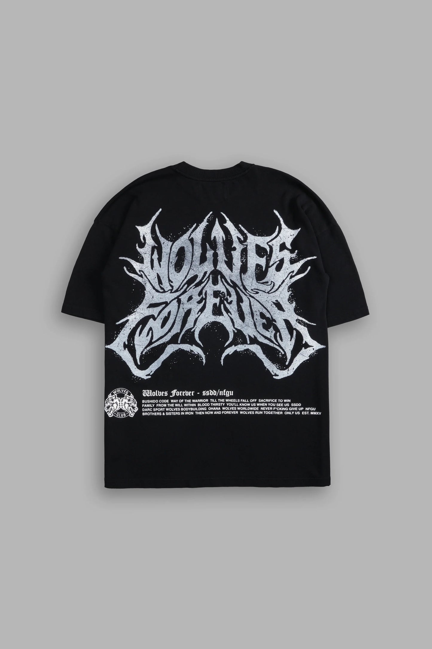 Darc Sport Wolves "Premium" Oversized Tee in Black.