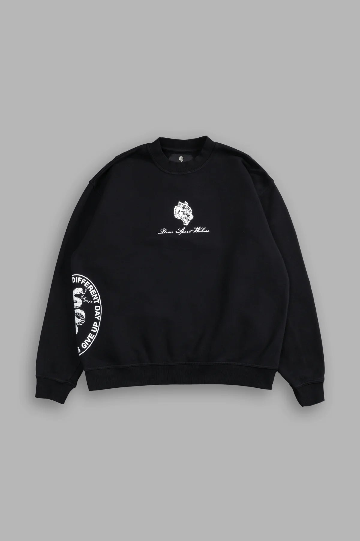Darcsport Three Heads Cornell Crewneck in Black