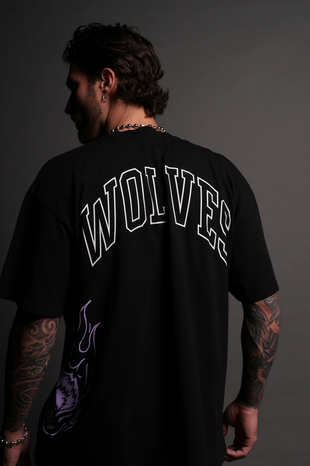 Darc Sport Wolves "Premium" Oversized Tee in Black
