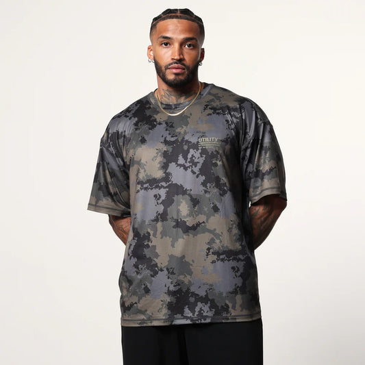 Vanquish Utility Black Camo Oversized T Shirt