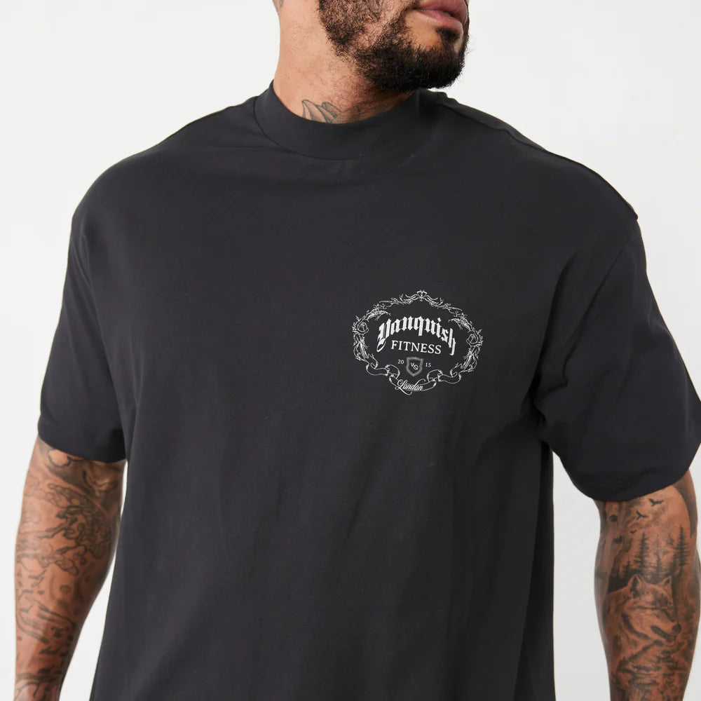 Vanquish Revolve Wreath Black Oversized T Shirt