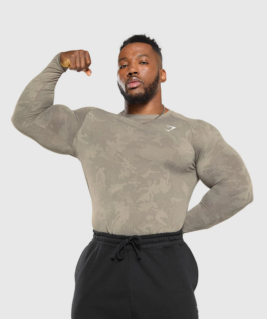 Gymshark - Geo Seamless Long Sleeve T-Shirt