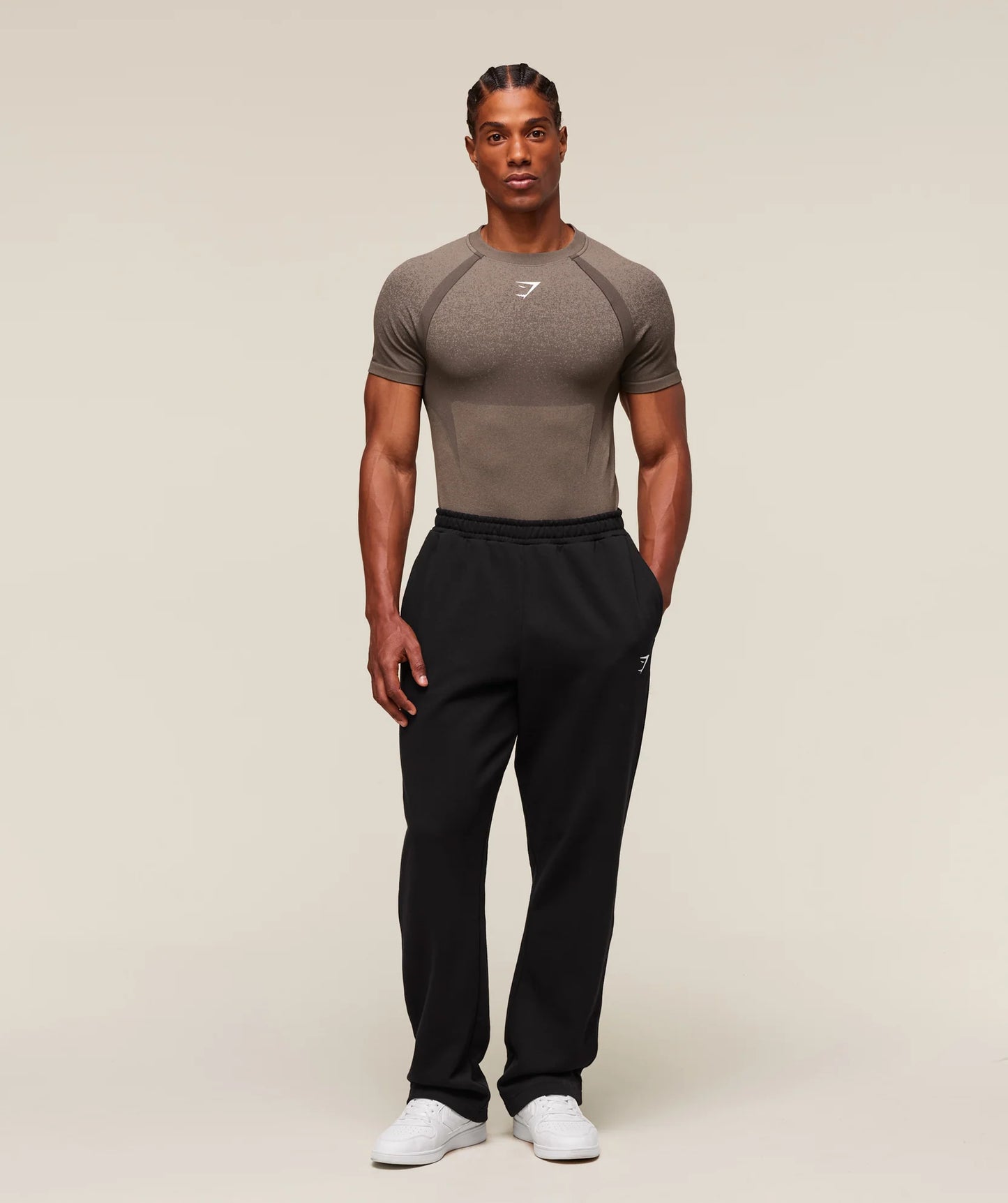 Gymshark Shadow Seamless T Shirt - Camo Brown