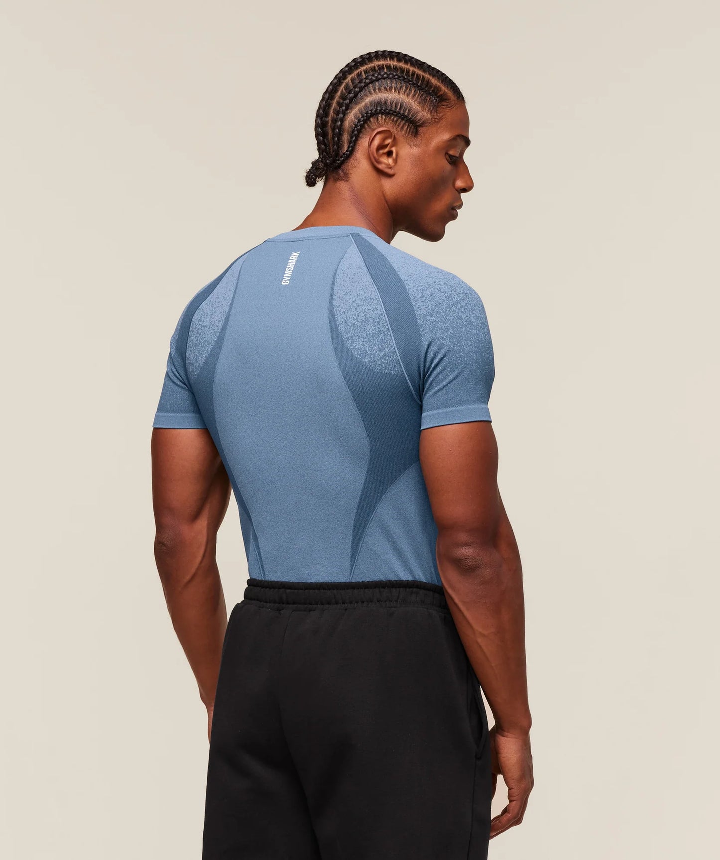 Gymshark Shadow Seamless T Shirt - Fadded blue