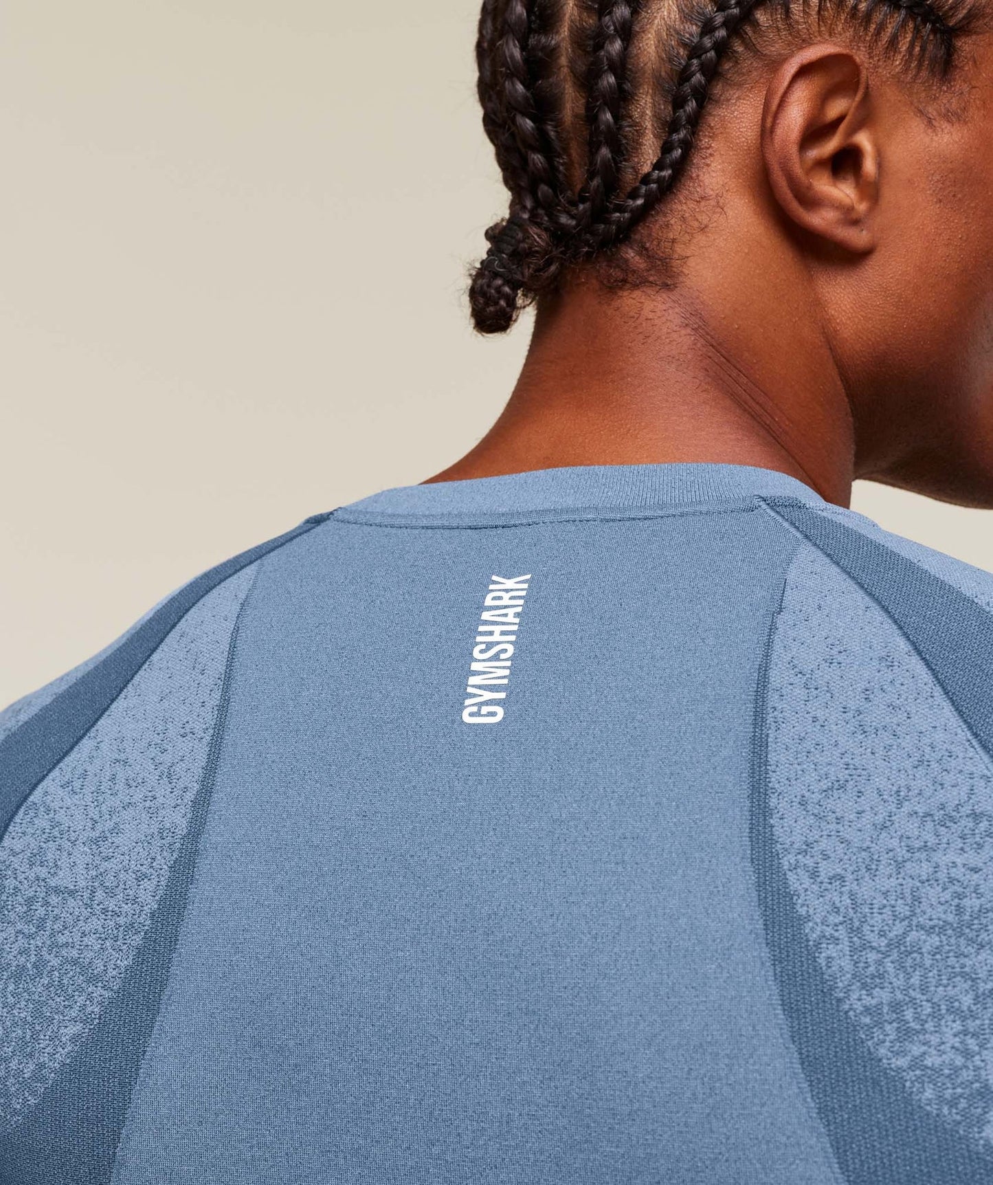 Gymshark Shadow Seamless T Shirt - Fadded blue